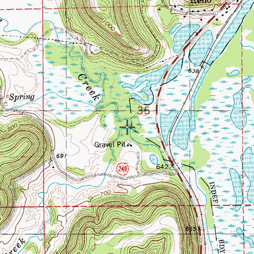 Topographic Map of Clear Creek, MN