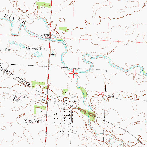 Topographic Map of Clear Creek, MN