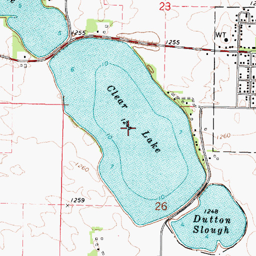 Topographic Map of Clear Lake, MN