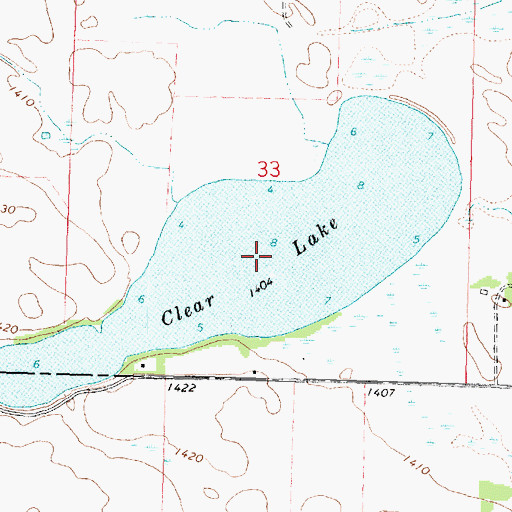 Topographic Map of Clear Lake, MN