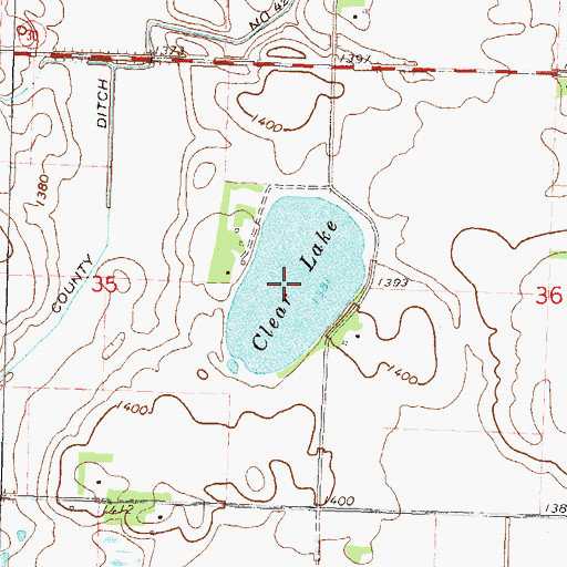 Topographic Map of Clear Lake, MN