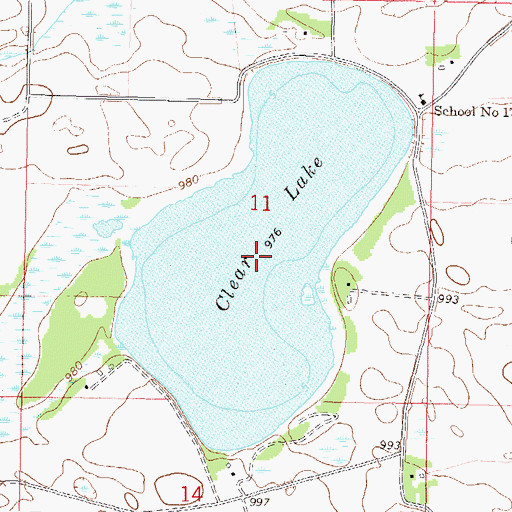 Topographic Map of Clear Lake, MN
