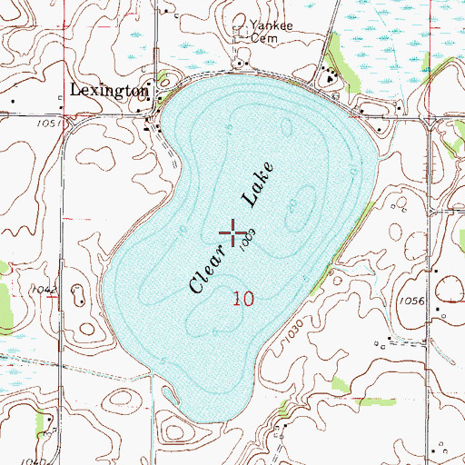 Topographic Map of Clear Lake, MN