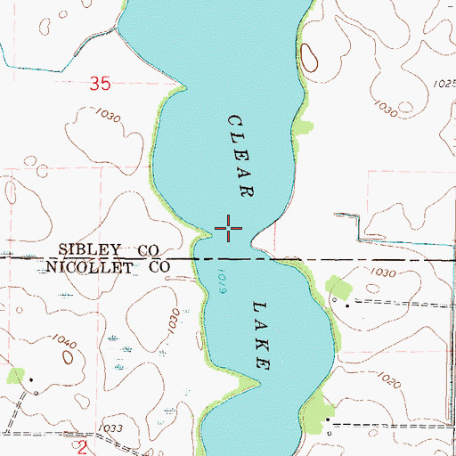 Topographic Map of Clear Lake, MN