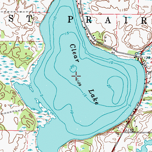 Topographic Map of Clear Lake, MN