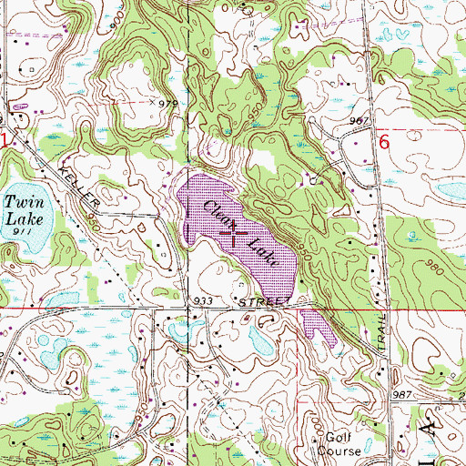 Topographic Map of Clear Lake, MN