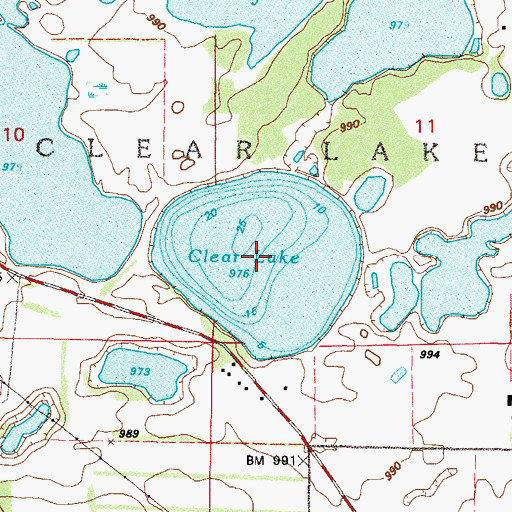 Topographic Map of Clear Lake, MN