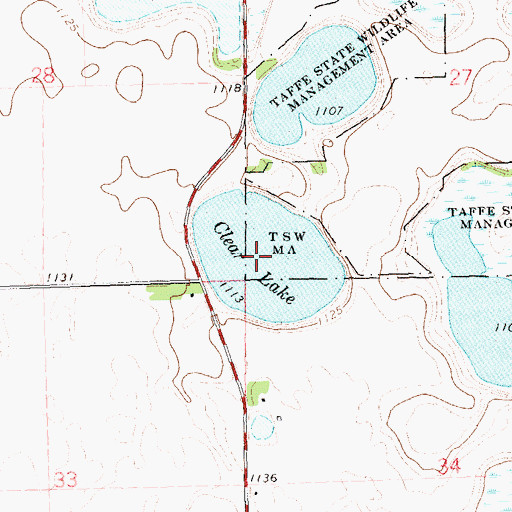 Topographic Map of Clear Lake, MN