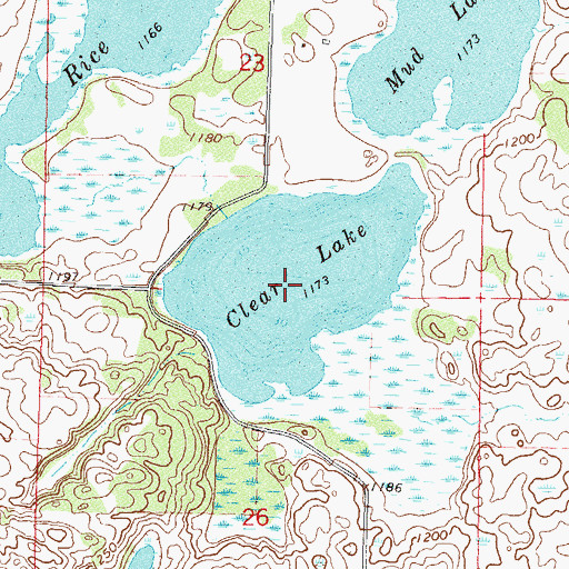 Topographic Map of Clear Lake, MN