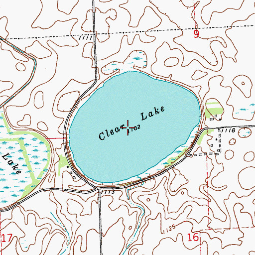 Topographic Map of Clear Lake, MN