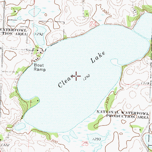 Topographic Map of Clear Lake, MN