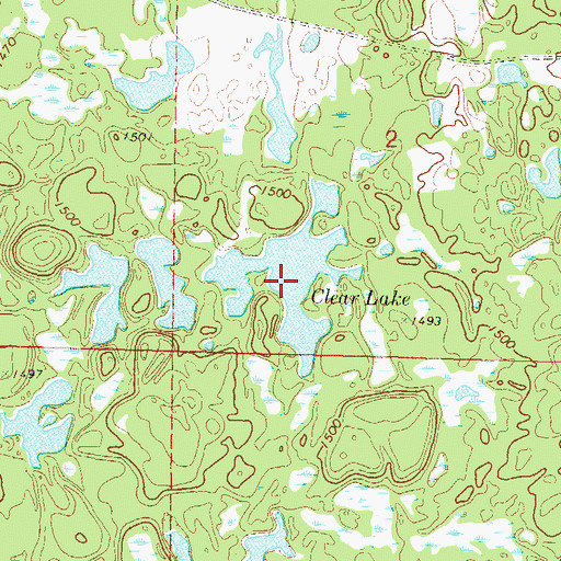 Topographic Map of Clear Lake, MN