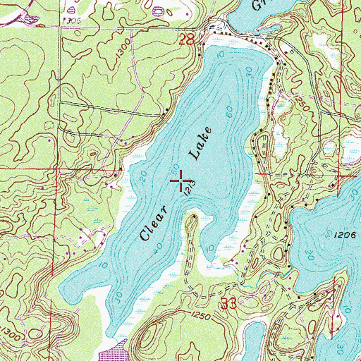 Topographic Map of Clear Lake, MN