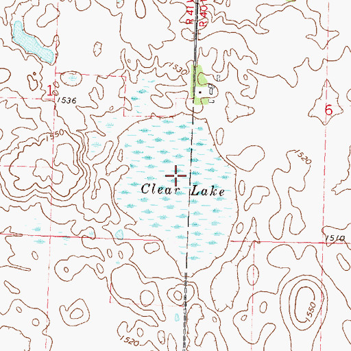 Topographic Map of Clear Lake, MN