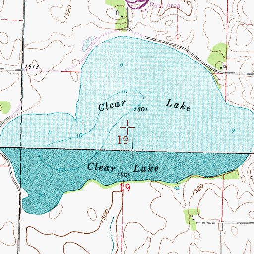 Topographic Map of Clear Lake, MN