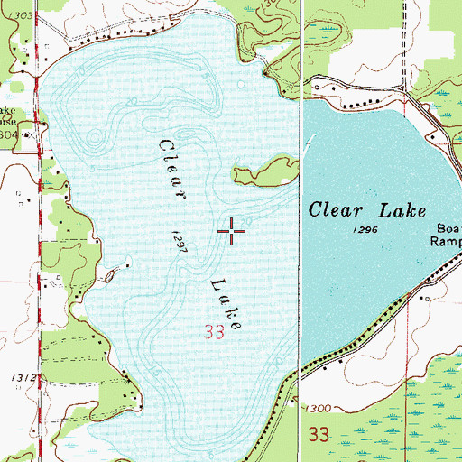 Topographic Map of Clear Lake, MN