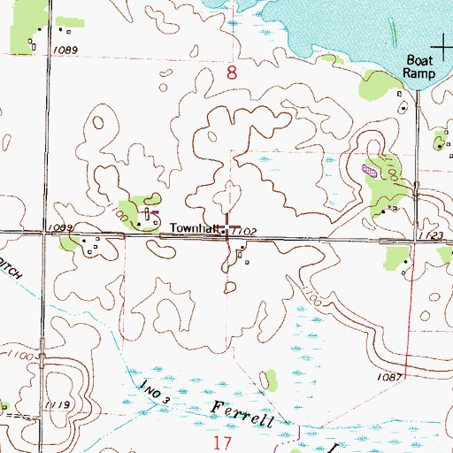 Topographic Map of Clear Lake School, MN
