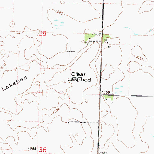 Topographic Map of Clear Lakebed, MN