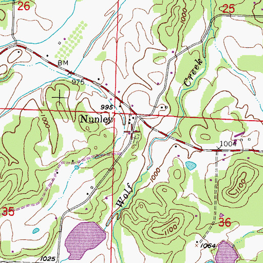 Topographic Map of Salem Baptist Church, AR