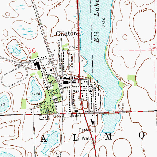 Topographic Map of Clinton, MN
