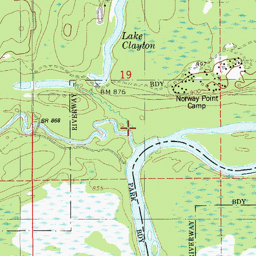 Topographic Map of Hay Creek, MN