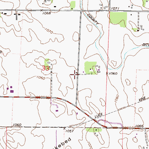 Topographic Map of Cloverdale School, MN