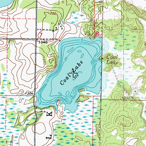 Topographic Map of Coal Lake, MN