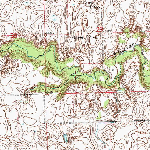 Topographic Map of Cobb Creek, MN