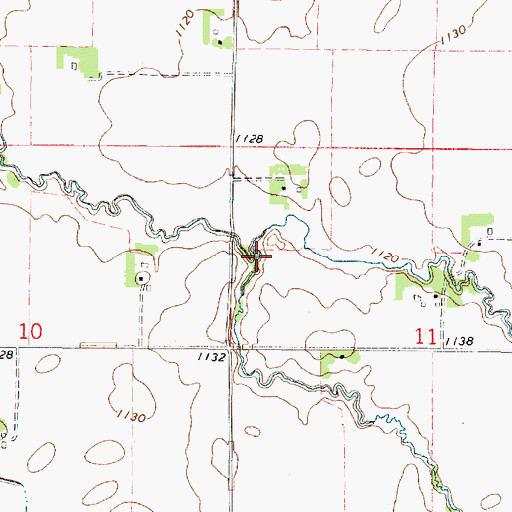 Topographic Map of Cobb Creek, MN