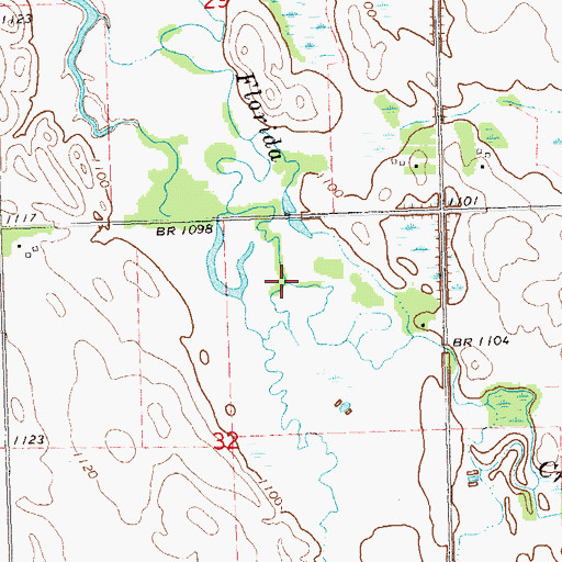Topographic Map of Cobb Creek, MN