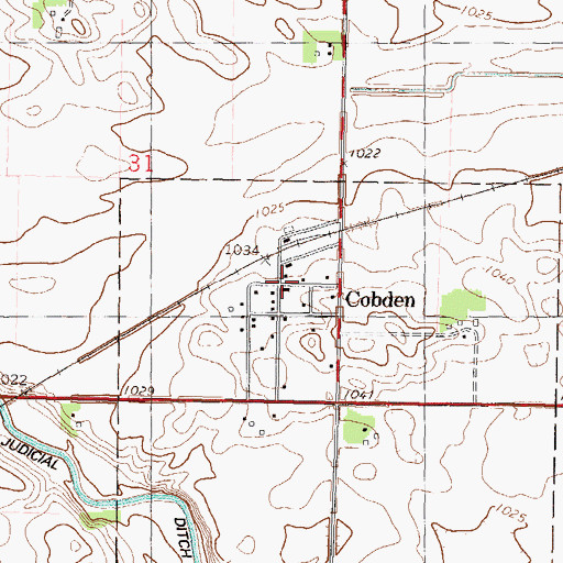 Topographic Map of Cobden, MN