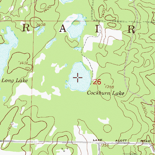 Topographic Map of Cockburn Lake, MN
