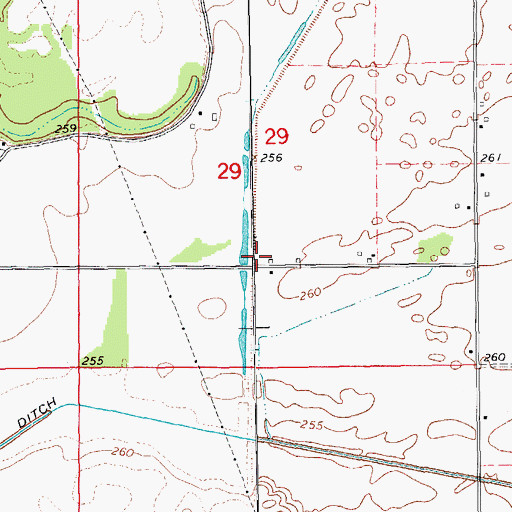 Topographic Map of Bristoe School (historical), AR