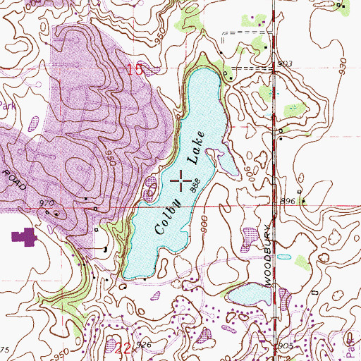 Topographic Map of Colby Lake, MN