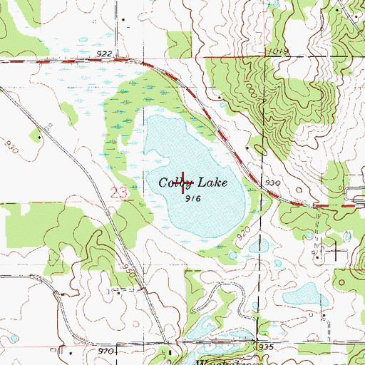Topographic Map of Colby Lake, MN
