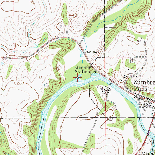 Topographic Map of Cold Creek, MN