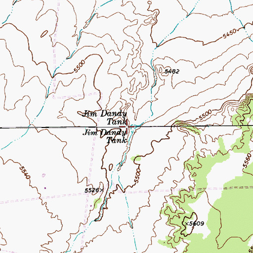 Topographic Map of Jim Dandy Tank, AZ