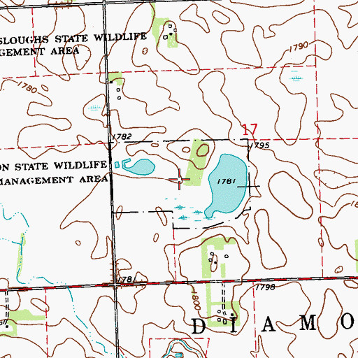 Topographic Map of Collinson State Wildlife Management Area, MN
