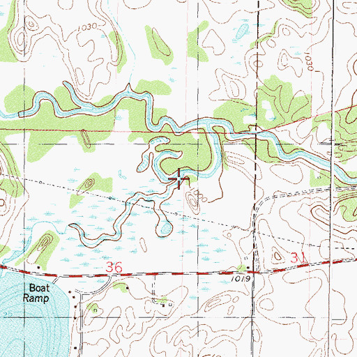 Topographic Map of Collinwood Creek, MN