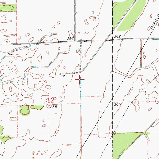 Topographic Map of Cypress Lateral, AR