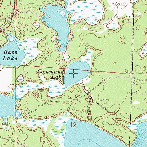 Topographic Map of Command Lake, MN