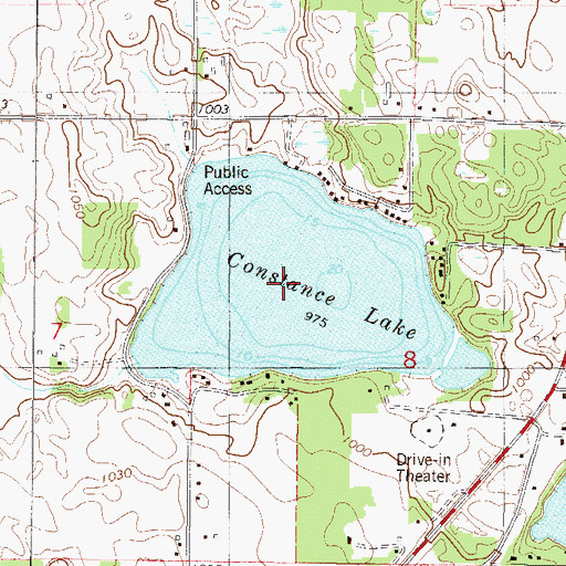 Topographic Map of Constance Lake, MN