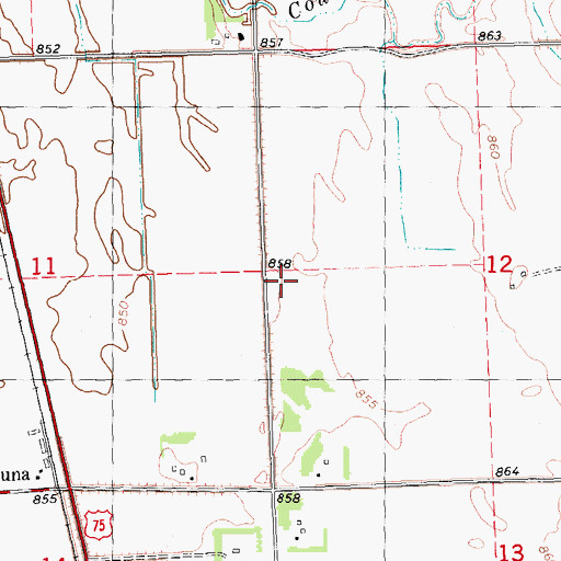 Topographic Map of Cook School, MN