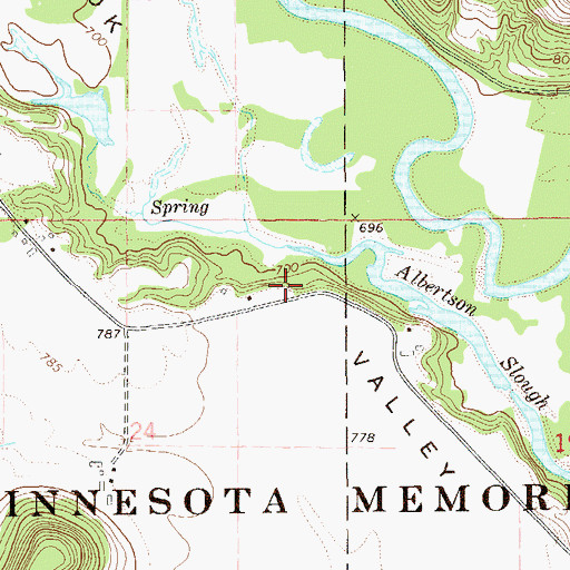 Topographic Map of Cook Valley, MN