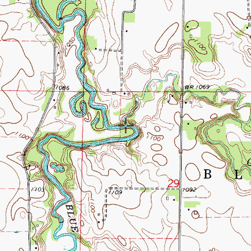 Topographic Map of Coon Creek, MN