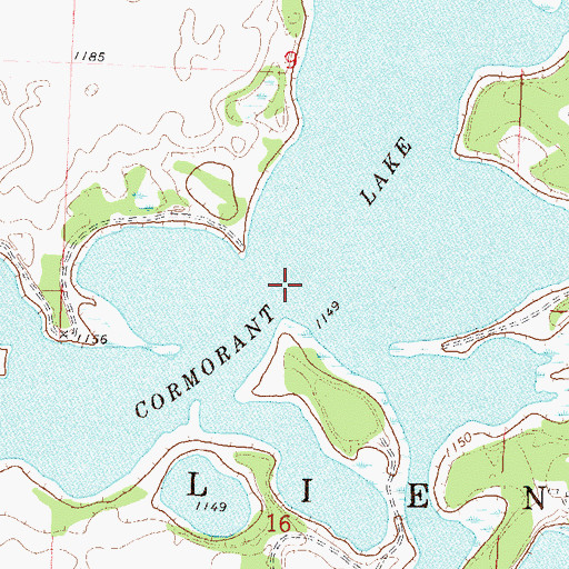 Topographic Map of Cormorant Lake, MN