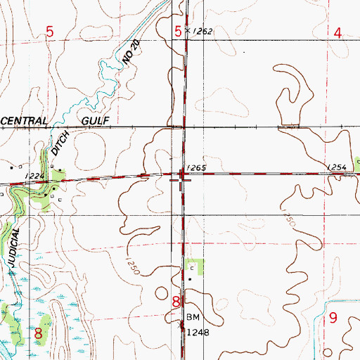 Topographic Map of Corner School, MN
