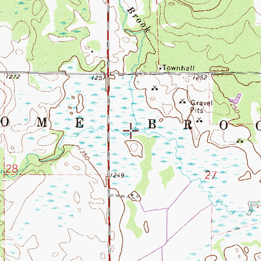 Topographic Map of Cory Brook, MN