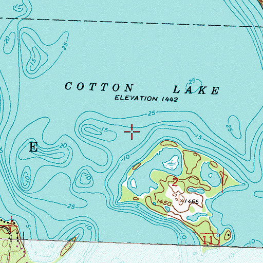 Topographic Map of Cotton Lake, MN