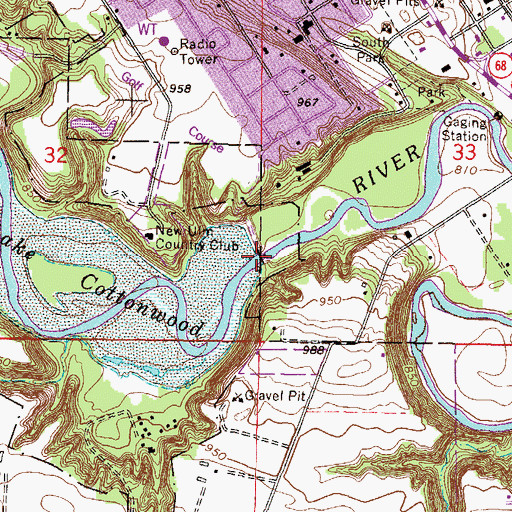 Topographic Map of Lake Cottonwood, MN